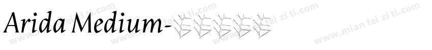 Arida Medium字体转换